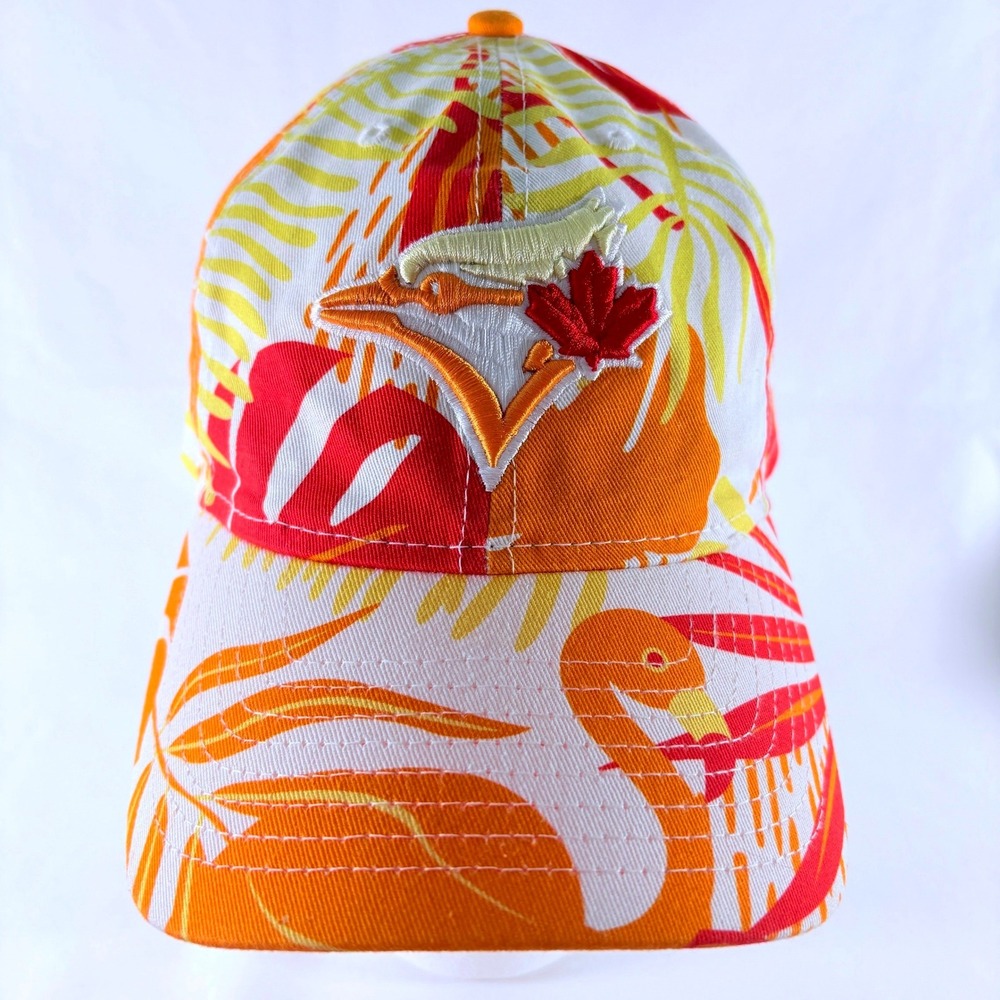 New‎ Era MLB Toronto Blue Jays 9TWENTY Orange Tropical Strapback Dad Hat RARE